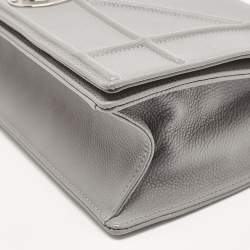 Pre Owned Dior Grey Leather Medium Diorama Flap Shoulder Bag