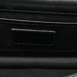 Pre Owned Dior Black Cannage Patent Leather Lady Dior Long Chain Clutch