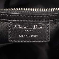 Pre Owned Dior Black Cannage Leather Granville Chain Link Tote