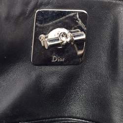 Pre Owned Dior Black Cannage Leather Granville Chain Link Tote