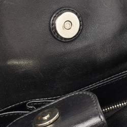 Pre Owned Dior Black Cannage Leather Granville Chain Link Tote