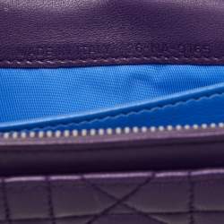 مملوكة مسبقًا Dior Purple Cannage Leather Miss Dior Promenade Wallet on Chain