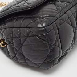 مملوكة مسبقًا حقيبة كتف ديور ميلي لا فوريت جلد كاناج أ سود