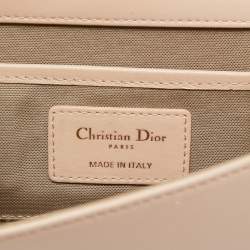 Pre Owned Dior Beige Cannage Leather Lady Dior Chain Clutch