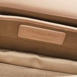 Pre Owned Dior Beige Cannage Leather Lady Dior Chain Clutch