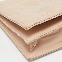 Pre Owned Dior Beige Cannage Leather Lady Dior Chain Clutch