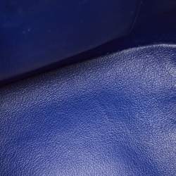 Pre Owned Dior Blue Python Mini Be Dior Top Handle Bag