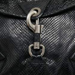 Pre Owned Dior Black Python Limited Edition 096 Rebelle Hobo