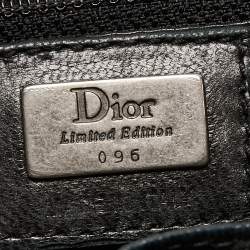 Pre Owned Dior Black Python Limited Edition 096 Rebelle Hobo