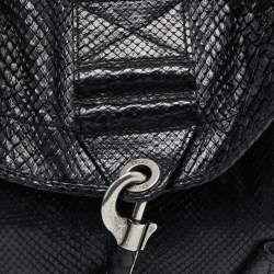 Pre Owned Dior Black Python Limited Edition 096 Rebelle Hobo