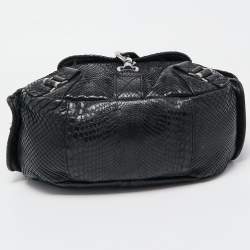 Pre Owned Dior Black Python Limited Edition 096 Rebelle Hobo