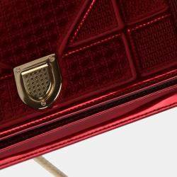 Pre Owned Dior Red Micro Cannage WOC Diorama Bag