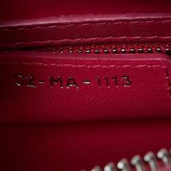 Pre Owned Dior Beige/Pink Raffia,Tweed and Leather Medium Lady Dior Tote