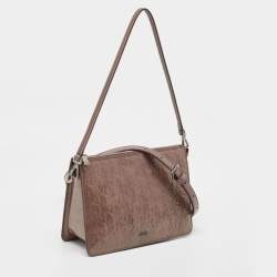 Pre Owned Dior Mauve Oblique Gravity Patent Leather Boxy Bag