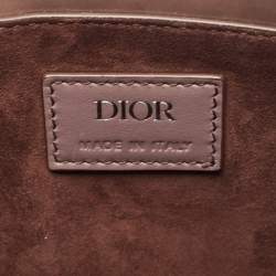 Pre Owned Dior Mauve Oblique Gravity Patent Leather Boxy Bag