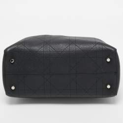 Pre Owned Dior Black Cannage Leather Medium Ultradior Tote