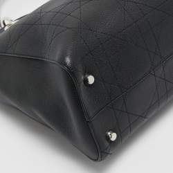 Pre Owned Dior Black Cannage Leather Medium Ultradior Tote