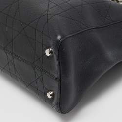 Pre Owned Dior Black Cannage Leather Medium Ultradior Tote
