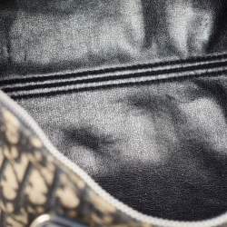 Christian Dior Blue Oblique Canvas Vintage Boston Bag