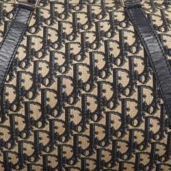 Christian Dior Blue Oblique Canvas Vintage Boston Bag