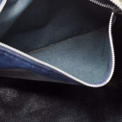 Christian Dior Blue Oblique Canvas Vintage Boston Bag