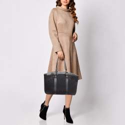 Pre Owned Dior Black Oblique Canvas Trotter Tote Bag