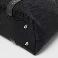 Pre Owned Dior Black Oblique Canvas Trotter Tote Bag