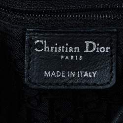Pre Owned Dior Black Cannage Leather Lady Dior Soft Tote