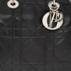 Pre Owned Dior Black Cannage Leather Granville Tote 