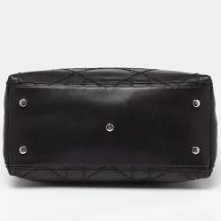 Pre Owned Dior Black Cannage Leather Granville Tote 