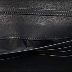 Pre Owned Dior Silver Microcannage Patent Leather Croisiere Wallet on Chain