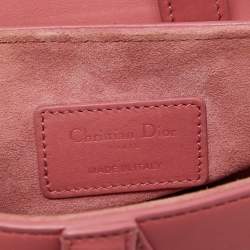 Pre Owned Dior Old Rose Mini Leather Saddle Bag