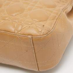Pre Owned Dior Beige Cannage Leather Large Miss Dior Shoulder Bag