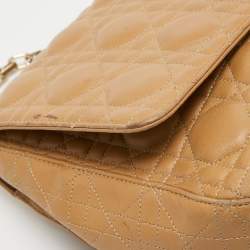 Pre Owned Dior Beige Cannage Leather Large Miss Dior Shoulder Bag