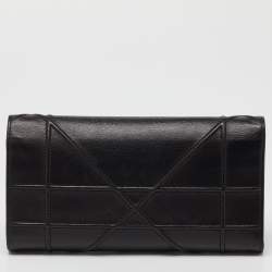 Pre Owned Dior Black Leather Diorama Wallet On Chain