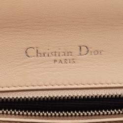 Pre Owned Dior Beige Leather Medium Diorama Flap Shoulder Bag