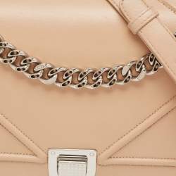 Pre Owned Dior Beige Leather Medium Diorama Flap Shoulder Bag