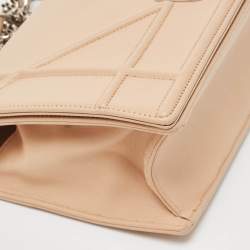 Pre Owned Dior Beige Leather Medium Diorama Flap Shoulder Bag