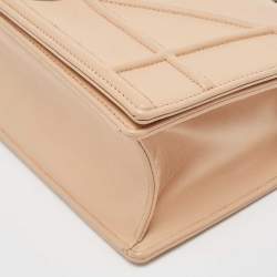 Pre Owned Dior Beige Leather Medium Diorama Flap Shoulder Bag