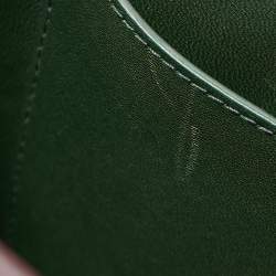 Pre Owned Dior Burgundy Ceramic Effect Leather Diorama Club Shoulder Bag