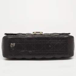 Pre Owned Dior Black Cannage Leather Large Miss Dior Shoulder Bag