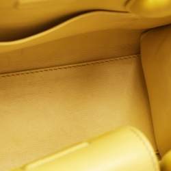 Pre Owned Dior Yellow Leather and Calfhair Mini Diorever Tote