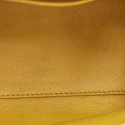 Pre Owned Dior Yellow Leather and Calfhair Mini Diorever Tote