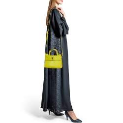 Pre Owned Dior Yellow Leather and Calfhair Mini Diorever Tote