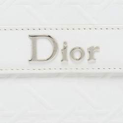 Pre Owned Dior Off White Cannage Embossed Leather French Flap Continental Wallet