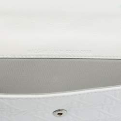 Pre Owned Dior Off White Cannage Embossed Leather French Flap Continental Wallet