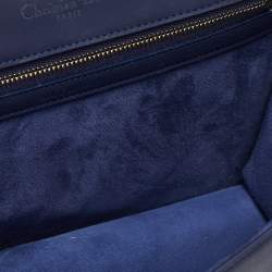 Pre Owned Dior Navy Blue Ultra Matte Leather Medium Diorama Flap Shoulder Bag