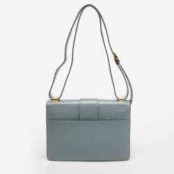 Pre Owned Dior Pale Blue Leather 30 Montaigne Shoulder Bag