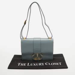 Pre Owned Dior Pale Blue Leather 30 Montaigne Shoulder Bag