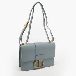 Pre Owned Dior Pale Blue Leather 30 Montaigne Shoulder Bag